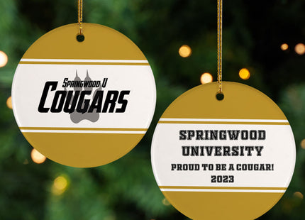 keepsake personalized college christmas ornament – Christmas ornament, holiday tree decoration or gift