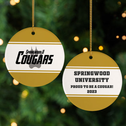 keepsake personalized college christmas ornament – Christmas ornament, holiday tree decoration or gift