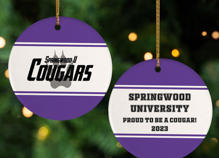 personalized personalized college christmas ornament – Christmas ornament, holiday tree decoration or gift