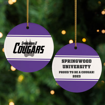 personalized personalized college christmas ornament – Christmas ornament, holiday tree decoration or gift