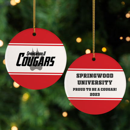 custom personalized college christmas ornament – Christmas ornament, holiday tree decoration or gift
