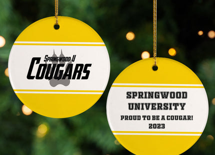 engraved personalized college christmas ornament – Christmas ornament, holiday tree decoration or gift