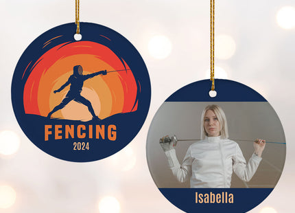 personalized personalized fencing christmas ornament – Christmas ornament, holiday tree decoration or gift