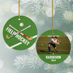 Green Field with Hockey Sticks