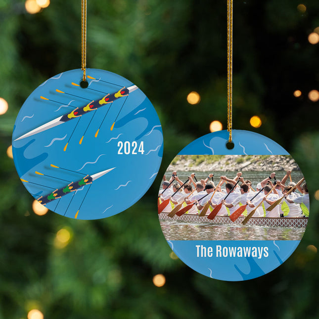 engraved personalized rowing christmas ornament – Christmas ornament, holiday tree decoration or gift