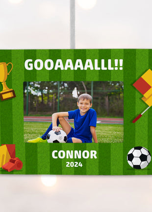 Personalized Soccer Picture Frame Photo Ornament by ORNAMENTSHOP EXCLUSIVE Personalized Ornament