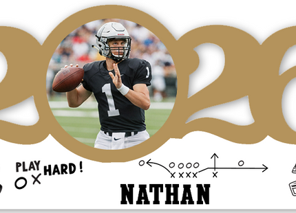 Personalized Dated Football Ornament
