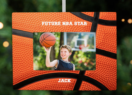 keepsake personalized future nba star picture frame christmas ornament – Christmas ornament, holiday tree decoration or gift