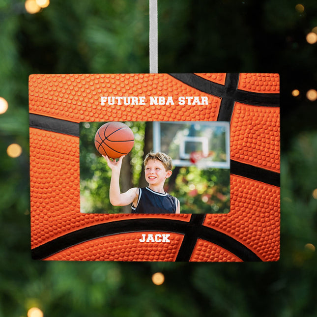 keepsake personalized future nba star picture frame christmas ornament – Christmas ornament, holiday tree decoration or gift