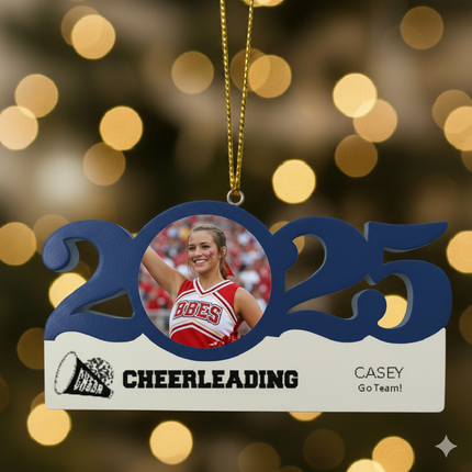 Personalized Dated Cheerleading Ornament