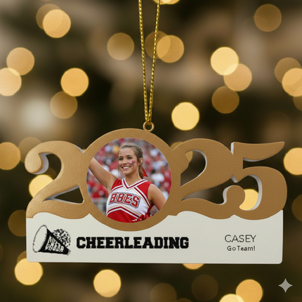 Personalized Dated Cheerleading Ornament