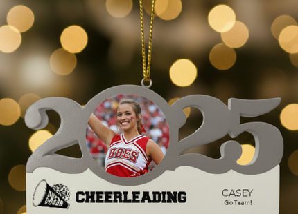 Personalized Dated Cheerleading Ornament