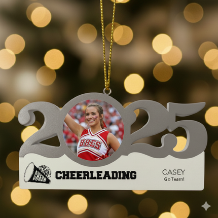 Personalized Dated Cheerleading Ornament