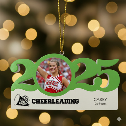 Personalized Dated Cheerleading Ornament