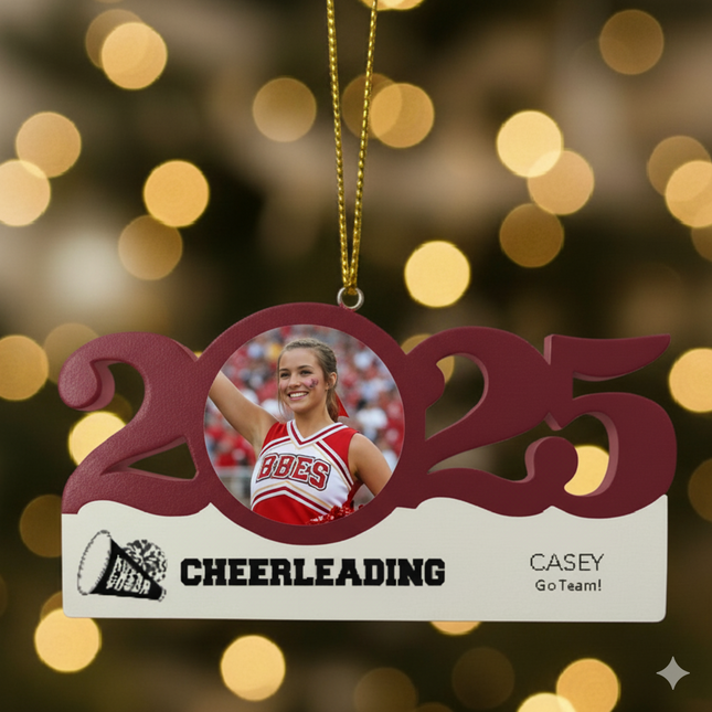 Personalized Dated Cheerleading Ornament
