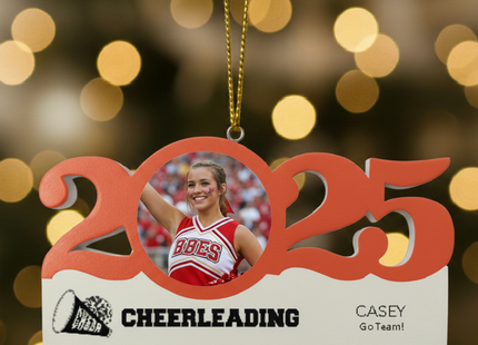Personalized Dated Cheerleading Ornament