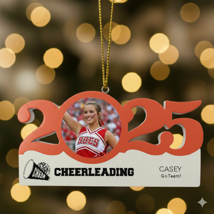 Personalized Dated Cheerleading Ornament