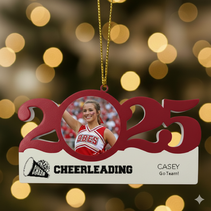 Personalized Dated Cheerleading Ornament