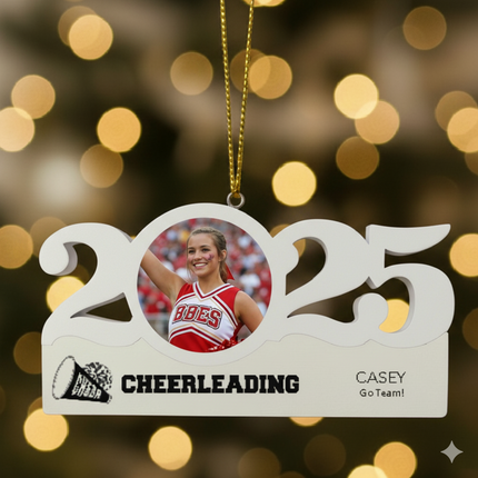 Personalized Dated Cheerleading Ornament