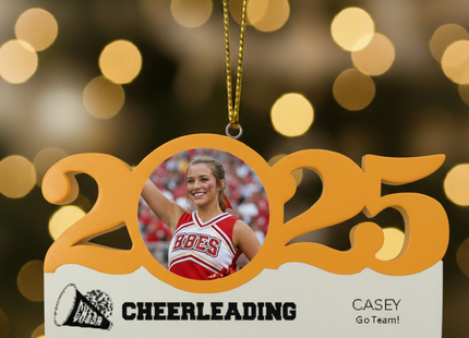 Personalized Dated Cheerleading Ornament
