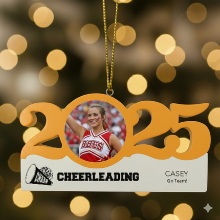 Personalized Dated Cheerleading Ornament