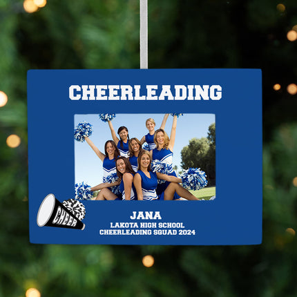 engraved personalized cheerleading picture frame christmas ornament – Christmas ornament, holiday tree decoration or gift