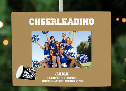 holiday personalized cheerleading picture frame christmas ornament – Christmas ornament, holiday tree decoration or gift