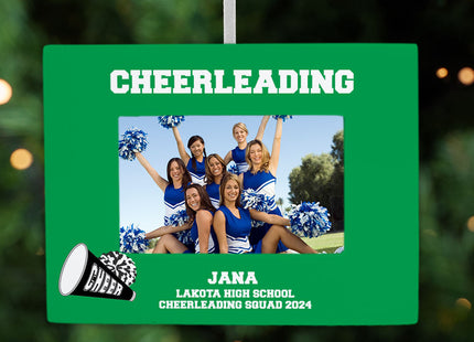 decorative personalized cheerleading picture frame christmas ornament – Christmas ornament, holiday tree decoration or gift