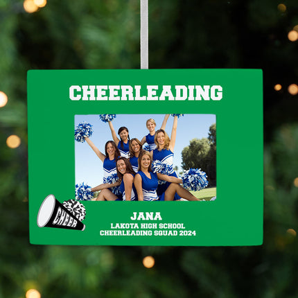 decorative personalized cheerleading picture frame christmas ornament – Christmas ornament, holiday tree decoration or gift