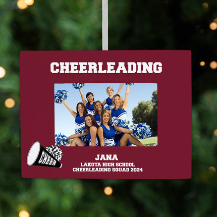 custom personalized cheerleading picture frame christmas ornament – Christmas ornament, holiday tree decoration or gift