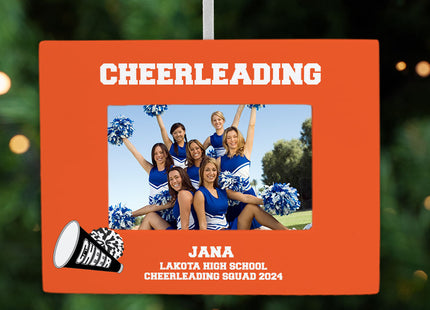 keepsake personalized cheerleading picture frame christmas ornament – Christmas ornament, holiday tree decoration or gift