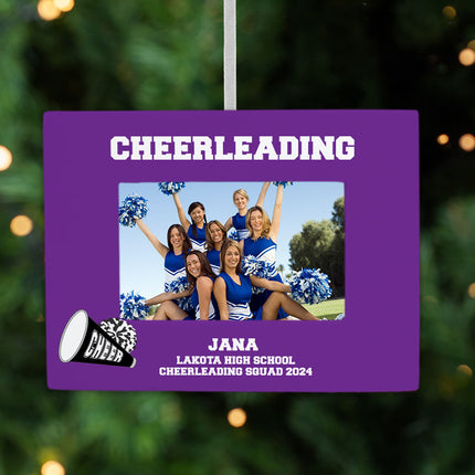 decorative personalized cheerleading picture frame christmas ornament – Christmas ornament, holiday tree decoration or gift