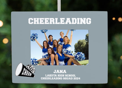 custom personalized cheerleading picture frame christmas ornament – Christmas ornament, holiday tree decoration or gift
