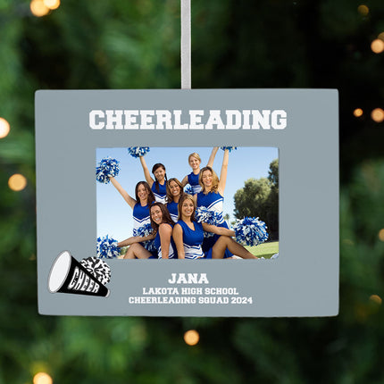 custom personalized cheerleading picture frame christmas ornament – Christmas ornament, holiday tree decoration or gift