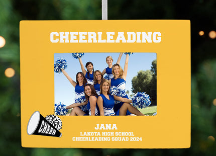 keepsake personalized cheerleading picture frame christmas ornament – Christmas ornament, holiday tree decoration or gift