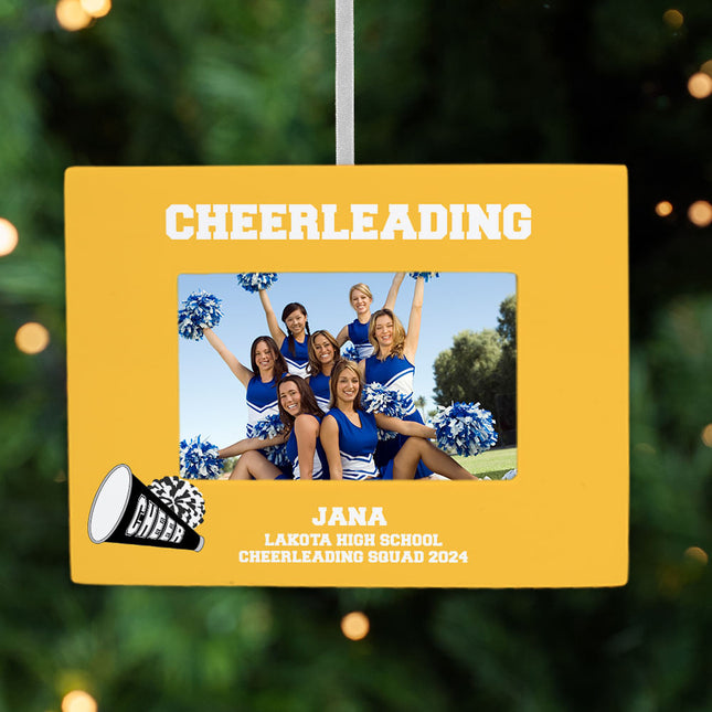 keepsake personalized cheerleading picture frame christmas ornament – Christmas ornament, holiday tree decoration or gift