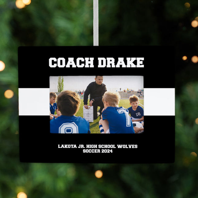 holiday personalized coach picture frame christmas ornament – Christmas ornament, holiday tree decoration or gift