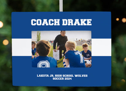 decorative personalized coach picture frame christmas ornament – Christmas ornament, holiday tree decoration or gift