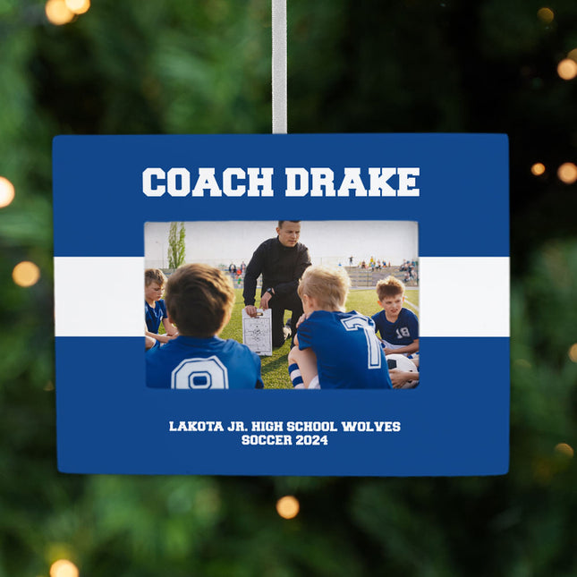 decorative personalized coach picture frame christmas ornament – Christmas ornament, holiday tree decoration or gift