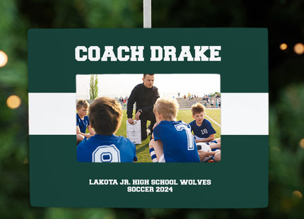 keepsake personalized coach picture frame christmas ornament – Christmas ornament, holiday tree decoration or gift