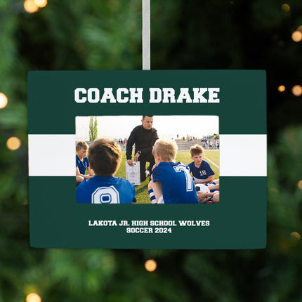 keepsake personalized coach picture frame christmas ornament – Christmas ornament, holiday tree decoration or gift