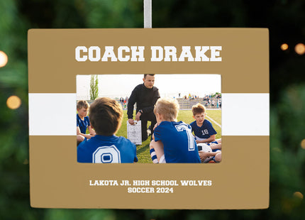 holiday personalized coach picture frame christmas ornament – Christmas ornament, holiday tree decoration or gift