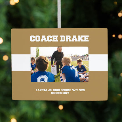 holiday personalized coach picture frame christmas ornament – Christmas ornament, holiday tree decoration or gift