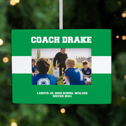 decorative personalized coach picture frame christmas ornament – Christmas ornament, holiday tree decoration or gift