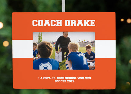 keepsake personalized coach picture frame christmas ornament – Christmas ornament, holiday tree decoration or gift