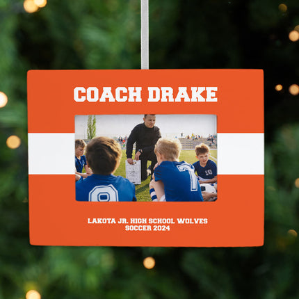 keepsake personalized coach picture frame christmas ornament – Christmas ornament, holiday tree decoration or gift
