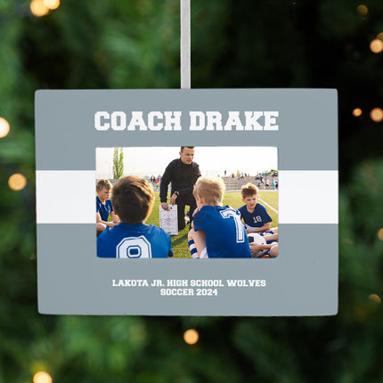 custom personalized coach picture frame christmas ornament – Christmas ornament, holiday tree decoration or gift