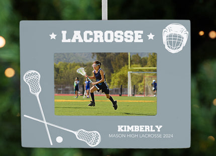 personalized personalized lacrosse picture frame christmas ornament – Christmas ornament, holiday tree decoration or gift