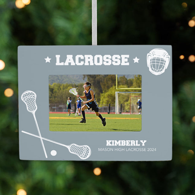 personalized personalized lacrosse picture frame christmas ornament – Christmas ornament, holiday tree decoration or gift