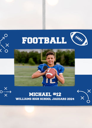 Personalized Football Picture Frame Photo Ornament by ORNAMENTSHOP EXCLUSIVE Personalized Ornament